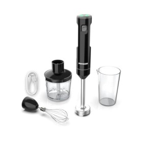 POYOCOM Mixeur plongeant sans fil, mixeur à immersion rechargeable, avec câble de type C, fouet à œufs, hachoir de 500 ml, ré
