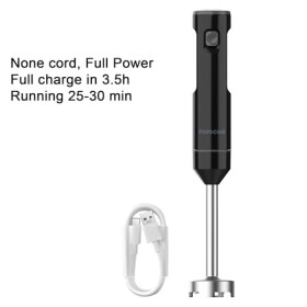 POYOCOM Mixeur plongeant sans fil, mixeur à immersion rechargeable, avec câble de type C, fouet à œufs, hachoir de 500 ml, ré