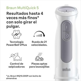 Braun MultiQuick 5 MQ 50.001 M, Mixeur Manuel avec PowerBell Plus Technologie, 21 Vitesse Roue+Turbo, Système Click Plus, Mix