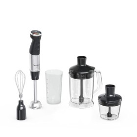 Moulinex Quickchef+ Pied Mixeur, 1000 W, Silencieux, 20 vitesses, Mode turbo, Accessoires hachoir compact, Hachoir mixeur XL,