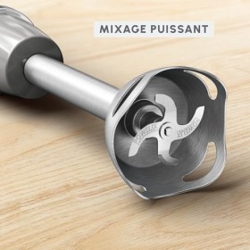 Moulinex Mixeur plongeant, Technologie de lames Powelix, Mode silencieux, 20vitesses, Lames pour glace pilée, Mode turbo, Par