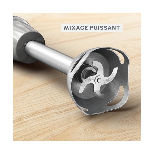 Moulinex Mixeur plongeant, Technologie de lames Powelix, Mode silencieux, 20vitesses, Lames pour glace pilée, Mode turbo, Par