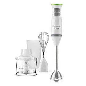 Taurus Robot 600 Plus Inox - Mixeur plongeant multifonction 3 en 1 600W, 20 vitesses réglables + Turbo, anti-éclaboussures, b