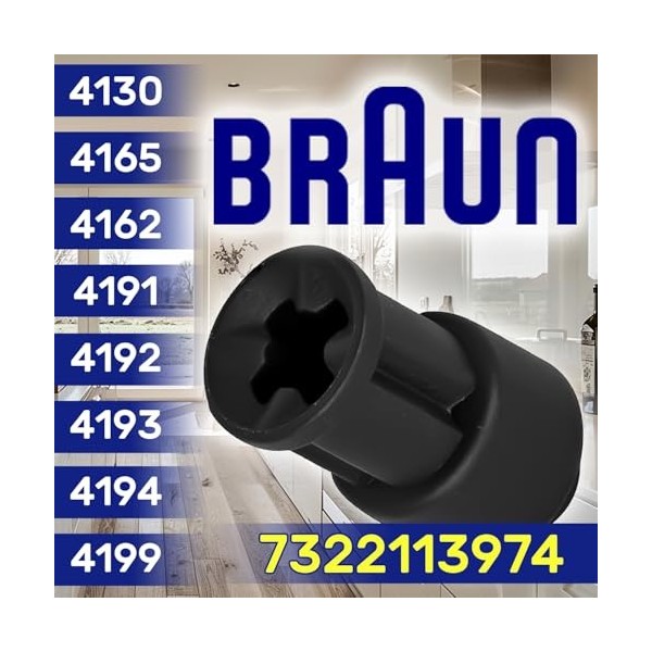 Embrayage de Moteur pour Mixeur Plongeant avec le Code Original 7322113974 Accouplement Moteur pour Braun Mixer Plongeur 4191
