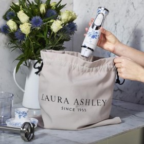 Laura Ashley Mixer Plongeur Électrique 600W avec Imprimé China Rose par VQ - Mixeur Plongeant 4-en-1 avec Lames en Acier Inox