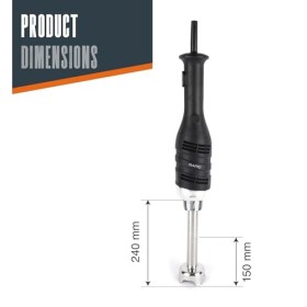 Lacor - 69929 - Batteur rapide professionnel, avec bras de broyage et bras interchangeable, 280 W, vitesse 6 000-20 000 tr/mi