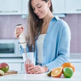 Black+Decker - Mixeur Plongeant BXHBA750E | 750W | 20 Vitesses Réglables | Fonction Turbo | Lames en Acier Inoxydable | Desig