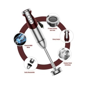 Megawise Pro Titanium Enhanced 3 - en - 1 immersion cordon mélangeur à main puissant moteur avec 80% de lames tranchantes 12 
