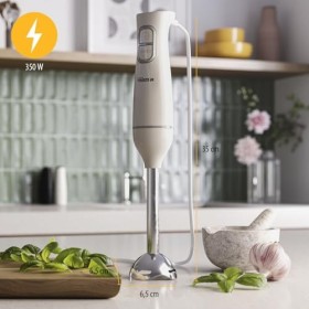 Tristar Mixeur plongeant, Pied en acier inoxydable, Fonction Pulse et Turbo, Forme ergonomique, Blanc, MX-4880