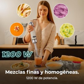 Cecotec Blender Mixeur Power RetroBeige 1200MAX. Puissance Maximale 1200 W, Technologie CrossBlades, 4 Feuilles Revêtues en T
