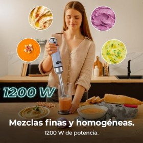 Cecotec Blender Mixeur Power RetroBlue 1200MAX. Puissance Maximale 1200 W, Technologie CrossBlades, 4 Feuilles Revêtues en Ti