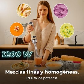 Cecotec Blender Mixeur Power RetroYellow 1200MAX. Puissance Maximale 1200 W, Technologie CrossBlades, 4 Feuilles Revêtues en 