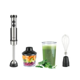 Bourgini Classic Mixeur plongeant extra puissant avec 20 vitesses et mode turbo – Hachoir – 1200 W.