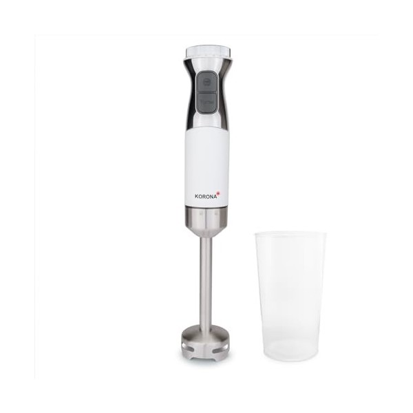 Korona 23530 Mixeur plongeant | Réglage en continu de la vitesse | Fonction Turbo | Avec bol mélangeur de 700 ml | Lame en ac