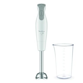 Moulinex Mixeur plongeant, 600 W, 2 vitesses, Poignée ergonomique, Pied antiéclaboussures inox & Hachoir électrique, 400 ml, 
