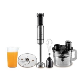 Mixeur plongeant, mixeur multifonction électrique avec conteneur de 1,25l et gobelet doseur de 700ml, lame en acier inoxydabl