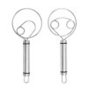 Lot de 2 battes à œufs en acier inoxydable - Mixeur manuel multifonction - Mixeur à double bobine - Mélangeur anti-adhésif - 