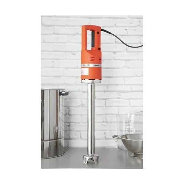 Dynamic Mixeur monobloc 600 W MX91, orange, longueur de la tige : 410 mm/16,1 pouces, vitesse unique 9 500 tr/min, mélange ju