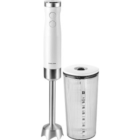 ZWILLING ENFINIGY Mixeur Plongeant avec Lame à Ailettes en Acier Inoxydable, Verre Doseur 600 ml, Blanc Argenté