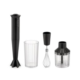 Alessi Plissé MDL10S B - Mixeur Plongeant Design avec Bécher Gradué, Fouet et Broyeur, en Résine Thermoplastique, Prise Europ