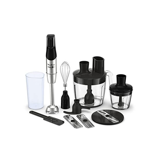 Moulinex Pied mixeur, Blender, 1200 W, Lames haute performance, Variateur de vitesse ergonomique, Contrôle de la vitesse, Piè