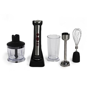 Melchioni Family | Mixeur Plongeant Sans Fil Rechargeable, Ensemble avec Batteur, Hachoir, Mixeur et Verre Gradué de 600 ml, 