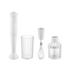 Alessi Plissé MDL10S W - Mixeur Plongeant Design avec Bécher Gradué, Fouet et Broyeur, en Résine Thermoplastique, Prise Europ