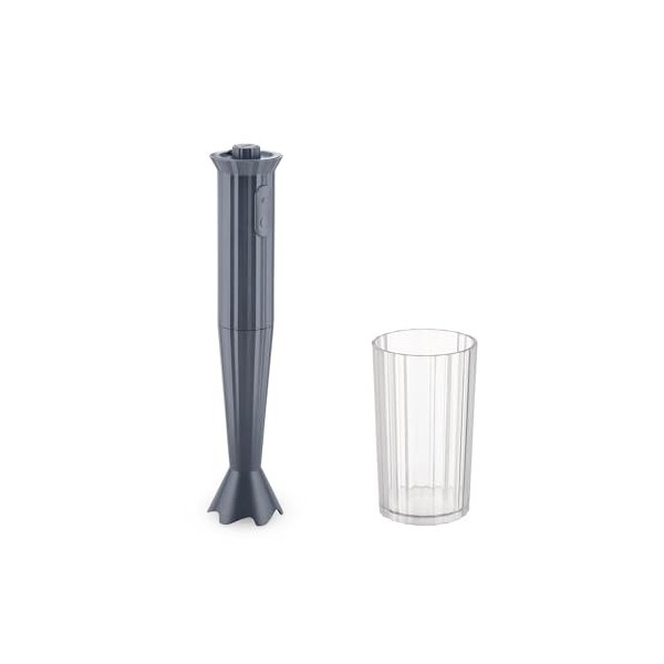Alessi Plissé MDL10 B - Mixeur Plongeant Design avec Verre Gradué, Résine Thermoplastique, Prise Européenne 500W, Noir