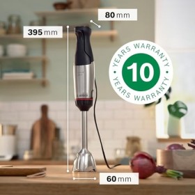 Bosch, mixeur plongeant, ErgoMaster Série 6, moteur 1000 watts refroidi par air, variateur de vitesse extra large, système de