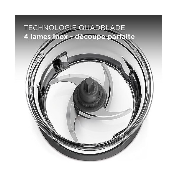 Kenwood CHP61.100WH, Mini Hachoir 500 W, Bol de 0,8 L, Blanc