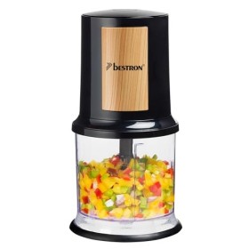 Bestron hachoir électrique, mini hachoir idéal pour les légumes, les oignons, Deux lames de coupe & capacité de 500 ml, Coleu