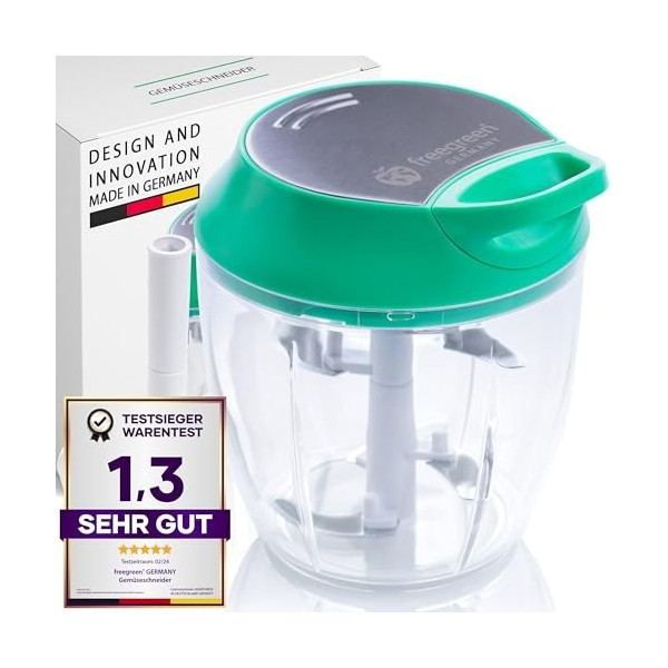 freegreen® GERMANY Coupe-légumes multi-hachoir 940 ml I Coupe-oignons I Hachoir universel I Coupe-légumes I Coupe-légumes I I
