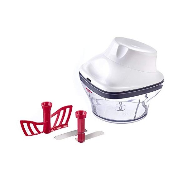 Westmark Coupe-oignon/Hachoir à fines herbes/ Fouet à Vinaigrette avec Couteau et Fouet, capacité de remplissage : 250ml, aci