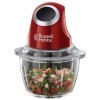 Russell Hobbs Mini hachoir électrique [Multifonction] Desire Rouge pour légumes, fruits & viandes, un bouton de fonctionneme