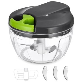 Hachoir Oignon Manuel,520ml Hachoir Manuel & Mixeur Manuel,Hacher les Oignons Achoire Manuelle,Coupe ail,pour Oignon, dail, 