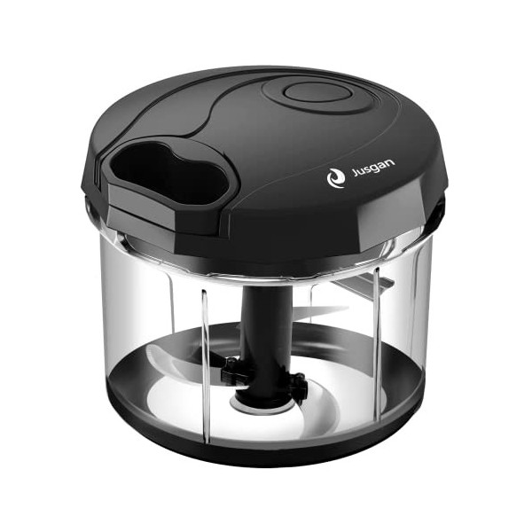 Hachoir Manuel 1000ml, Haute-Capacity Hachoir, Coupe Oignon Manuel Acier Inoxydable 3 Lames, 1 Mélangeur et 1 Couvercle Frais