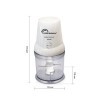 LITTLE BALANCE 8586 Little Hachoir, Hachoir électrique, Mini mixeur, Bol 500 ml, 4 lames inox, 400 W, Blanc