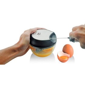 Jata HMAQ4501 Hachoir, mixeur manuel mini, lame en acier inoxydable avec 3 hauteurs, capacité 350 ml, hache tous types dalim