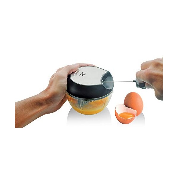 Jata HMAQ4501 Hachoir, mixeur manuel mini, lame en acier inoxydable avec 3 hauteurs, capacité 350 ml, hache tous types dalim