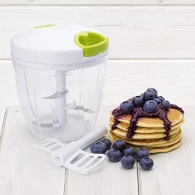 Main hachoir manuel Food-processor Corde de traction pour trancher lesgumes, Oignons, Ail, DE LA viande, noix en quelques sec