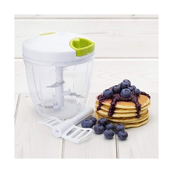 Main hachoir manuel Food-processor Corde de traction pour trancher lesgumes, Oignons, Ail, DE LA viande, noix en quelques sec