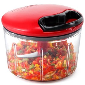 Hachoir Manuel, Coupe Legumes Manuel Rapide, Mini Hachoir Manuel Pour Oignons, Noix, Fruits, 800ML.