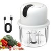 Mini Hachoir Électrique 350ml, Petit Mixeur Electrique Rechargeable USB Hachoir Oignon Mini Hachoir, Mini Robot de Cuisine Po