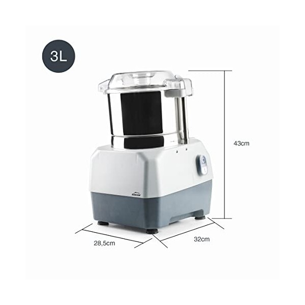 Lacor - 69490 - Hachoir professionnel rapide, Picay écrase tous les types d’aliments, 100% sûr, acier inoxydable, pièces amov