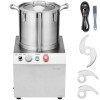VEVOR Robot Culinaire et Hachoir à Légumes 15 L, Robot Multifonction en Acier Inoxydable de Qualité Alimentaire, avec 2 Lames