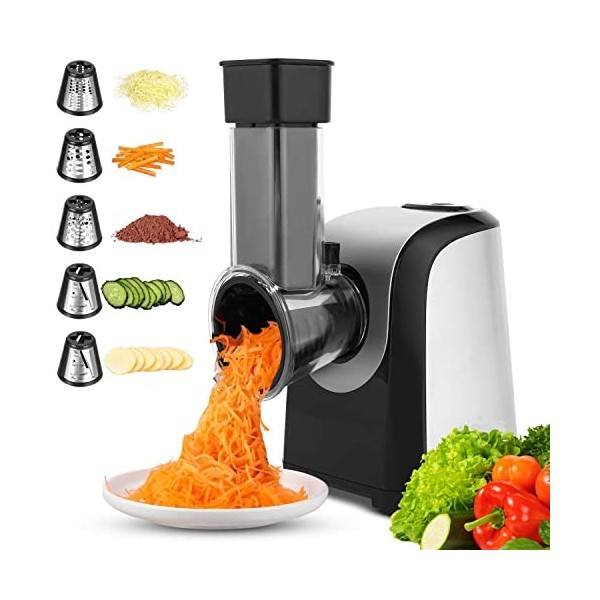 MEYKEY 150 W Coupe-légumes électrique, 5 en 1 hachoir à légumes multifonction