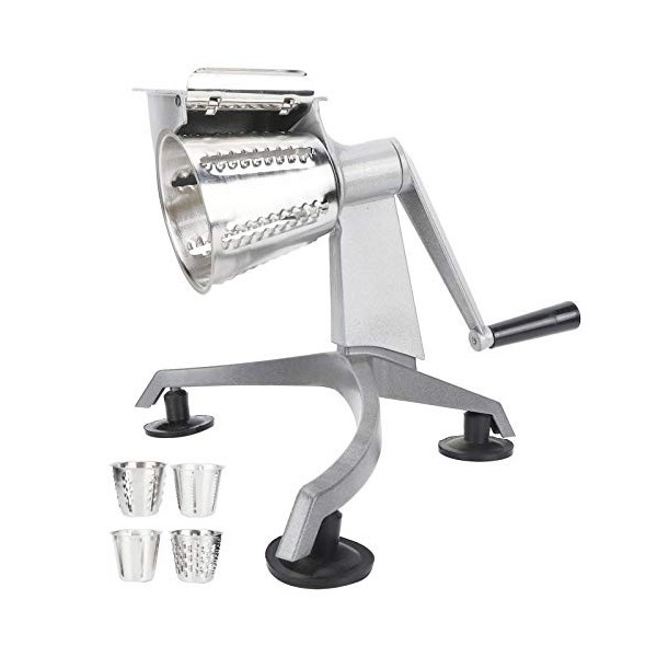 Coupe-Légumes à Manivelle Multifonction, Hachoir à Légumes, Râpe, Robot Culinaire avec 5 Lames en Acier Inoxydable, Robot Cul