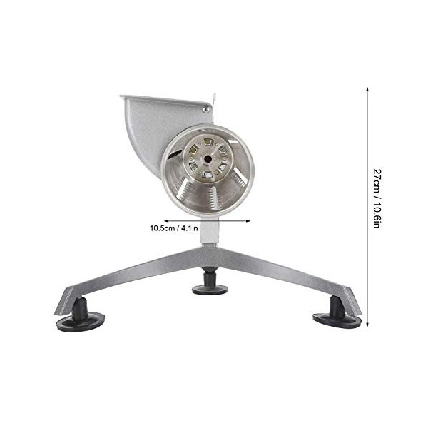 Coupe-Légumes à Manivelle Multifonction, Hachoir à Légumes, Râpe, Robot Culinaire avec 5 Lames en Acier Inoxydable, Robot Cul