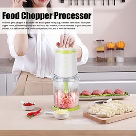 Aliments Processeur, 1L Capacité Électrique Moi à Presse-purée & Légume Hachoir pour Hacher/Purée, Portable Mini Cuisine Déch