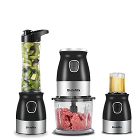 500W Portable Personal Blender Mixer Robot Culinaire Avec Chopper Bowl 600ml Juicer Bouteille Hachoir À Viande 100Ml meulage 